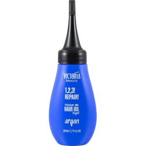 Victoria Beauty 1,2,3! Repair! Rescue Me Hair Oil 50 ml | Herstel & Voeding met 7 Acties | Vegan Haarolie met Biologische Argan-, Avocado- & Castorolie