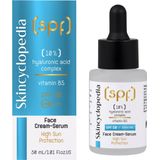 Skincyclopedia - Zonbeschermende Hydraterende Gezichtscrème-Serum SPF 50 - 10% Hyaluronzuurcomplex, Vitamine B5 & Centella - Hoge UVA- & UVB-bescherming