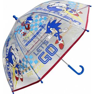 Sonic jongens paraplu transparant 45 cm