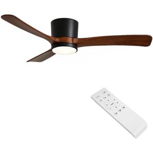 LED Plafondventilator met verlichting | Zwart | 18W | 1440 lumen | CCT - Kleurwissel | Niet dimbaar | plafonniere met ventilator