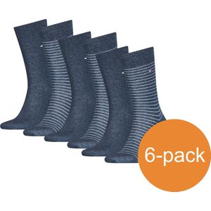 Tommy Hilfiger - Small Stripe - Sokken - Donkerblauw - 6 Paar, Katoen 75%, Polyamide 23%, Elastaan 2%