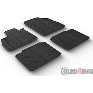 Gledring - Rubbermatten - Voor Renault Espace 2015- - T profiel 4-delig - Inclusief Montageclips