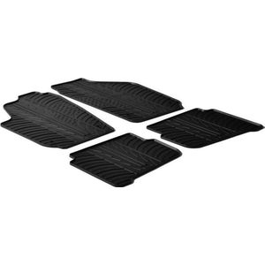 Gledring Rubbermatten passend voor Volkswagen Polo 9N/9N2 2001-2009 & Seat Ibiza/Cordoba 6L 2002-2008 (T profiel 4-delig)