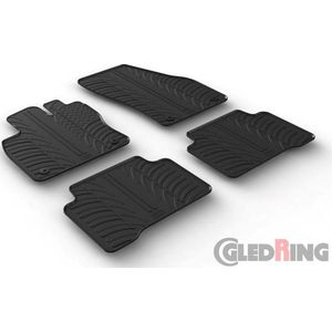Gledring - Rubbermatten - Volkswagen Touran 2015- - T profiel 4-delig - Met Montageclips