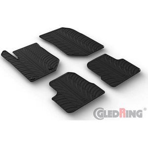 Gledring Rubbermatten passend voor Peugeot 208 II 2019- / 2008 II 2020- & Opel Corsa F 2019- incl. Electric (T profiel 4-delig + montageclips)