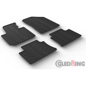 Gledring - Rubbermatten - Kia Soul 2014- - T profiel - 4-delig