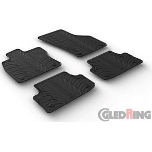 Gledring Rubbermatten passend voor Audi A3 HB/Sportback/Sedan 2012- (T profiel 4 delig + montageclips)