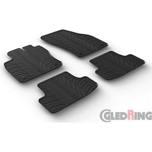 Gledring Rubbermatten passend voor Audi Q2 11/2016- (T profiel 4-delig + montageclips)