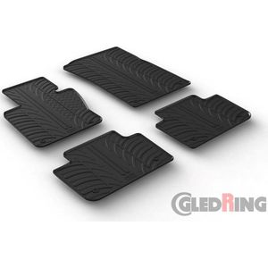 Gledring Rubbermatten passend voor BMW X3 2004-2010 (T profiel 4-delig + montageclips)