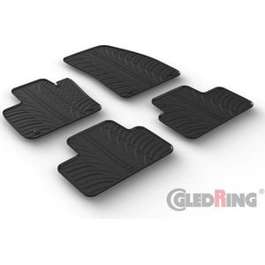 Gledring Rubbermatten passend voor Volvo XC40 2018- (T profiel 4-delig + montageclips)