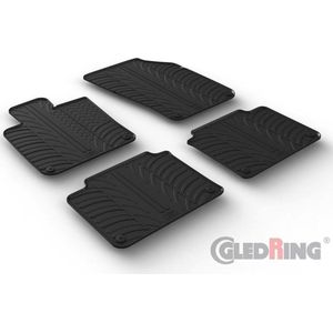 Gledring Rubbermatten passend voor Volvo S90/V90 2016- (T profiel 4-delig + montageclips)