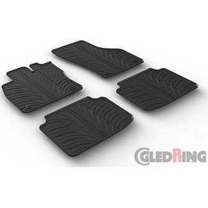 Gledring - Rubbermatten - Skoda SuperB 4/2015- - T profiel 4-delig - Met Montageclips