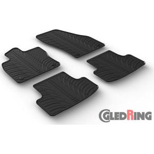 Gledring - Rubbermatten - Skoda Karoq 7/2017- - T profiel 4-delig - Met Montageclips