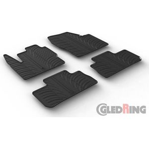 Gledring - Rubbermatten - Landrover Freelander II 2007- - T profiel 4-delig met montageclips