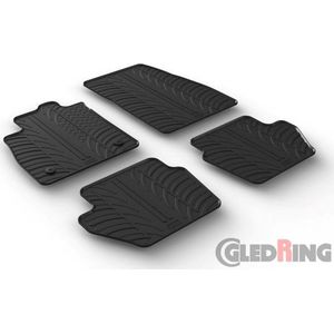 Gledring Rubbermatten passend voor Ford Fiësta 5-deurs 2017- (T profiel 4-delig + montageclips)