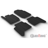 Gledring Rubbermatten passend voor Ford Ranger Double Cab 5/2013- (automaat) (T profiel 4-delig + montageclips)