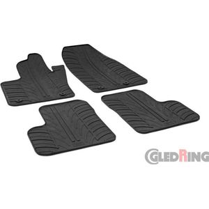 Gledring Rubbermatten passend voor Fiat 500X 2015- & Jeep Renegade na 02/2015- (T profiel 4-delig + montageclips)
