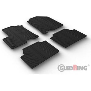 Gledring - GL 0624 - Rubbermatten - Voor Kia E-Niro 2018- - T Profiel 4-Delig - Inclusief Montageclips
