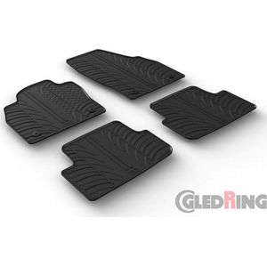 Gledring Rubbermatten passend voor Volkswagen Polo VI 2017- (T profiel 4-delig + montageclips)