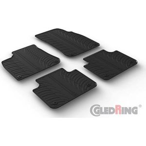 Gledring - Rubbermatten - Volkswagen Touareg 5/2018- - T profiel 4-delig met montageclips