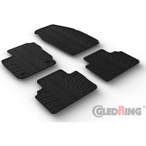 Rubbermatten passend voor Ford Tourneo Courier Kombi/Passenger 2014- & Facelift 2018- (T profiel 4-delig montageclips)