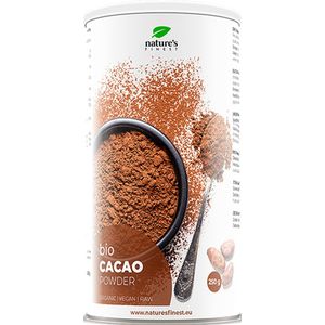Nature's Finest Cacaopoeder Bio 250 g – Raw, Ongezoet Superfood van Criollo Bonen – Rijk aan Magnesium, IJzer, Zink & Antioxidanten – Voor Energie, Weerstand & Gezonde Huid, Haar en Nagels