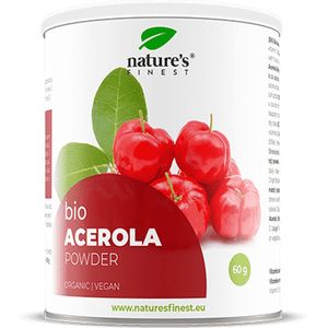 Nature's Finest Acerola in poedervorm Bio | Een van de vruchten het rijkst aan vitamine C ter wereld, 100% biologisch geteeld