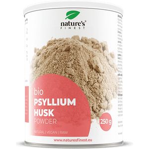 Nature's Finest Psyllium Poeder Bio 250g - Natuurlijke Ondersteuning voor de Spijsvertering - Hoog Vezelgehalte - Helpt Cholesterol Beheersen - Ondersteunt Darmgezondheid - 100% Natuurlijk en Biologisch