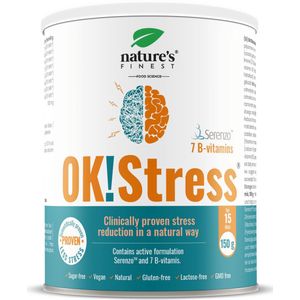 Nature's Finest OK!Stress - Natuurlijke Stressvermindering - Vermindert Stress tot 53% - Ondersteunt Zenuwstelsel - Met 7 B-Vitaminen - Geen Toegevoegde Suikers