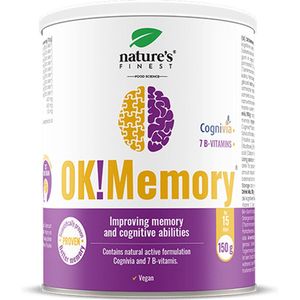 Nature's Finest OK!Memory Drink Mix - verbeterde cognitieve prestaties - geheugenondersteuning - Cognivia™ extract - vitamine C boost - B-complex voor mentale scherpte - focus verbeteren - natuurlijk product - zonder toegevoegde suikers - vegan