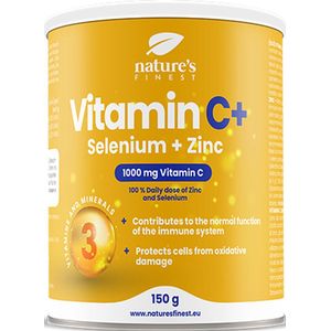 Vitamin C + Selenium + Zinc - Poeder - Citroen - 1000 mg Vitamine C