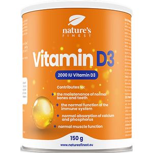 Nature's Finest Vitamine d3 poeder | De meest biologisch beschikbare vorm van vitamine D3 poeder - 2000 IE vitamine D3 per dosering