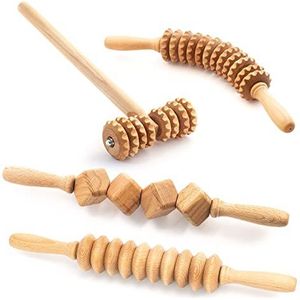 tuuli Accessories Maderotherapieset massageapparaat roller cellulitis lymfedrainage apparaat hout