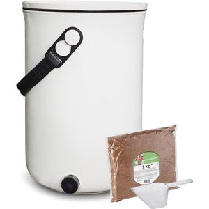 Skaza Bokashi Organko 2 - Prullenbak - Compost - Plastic - Wit - 9.6 L