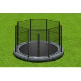 Trampoline AKROBAT ORBIT INGROUND 305 (10ft) Anthracite,inclusief veiligheidsnet