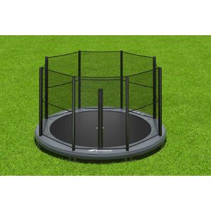 Trampoline AKROBAT ORBIT INGROUND 305 (10ft) Anthracite,inclusief veiligheidsnet