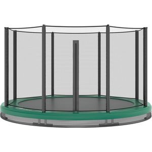 Trampoline AKROBAT ORBIT INGROUND 365 (12ft) Green,inclusief veiligheidsnet