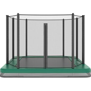 Trampoline AKROBAT ORBIT INGROUND 335x244 (11x8ft) Green, inclusief veiligheidsnet