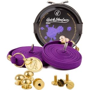 Quickshoelaces - Prestige - Elastische Veters - Paars - Universele Lengte 1,2 m