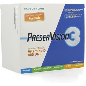 Preservision 3 + Vit D3 800iu Voedingssupplement Ogen 180 Capsules