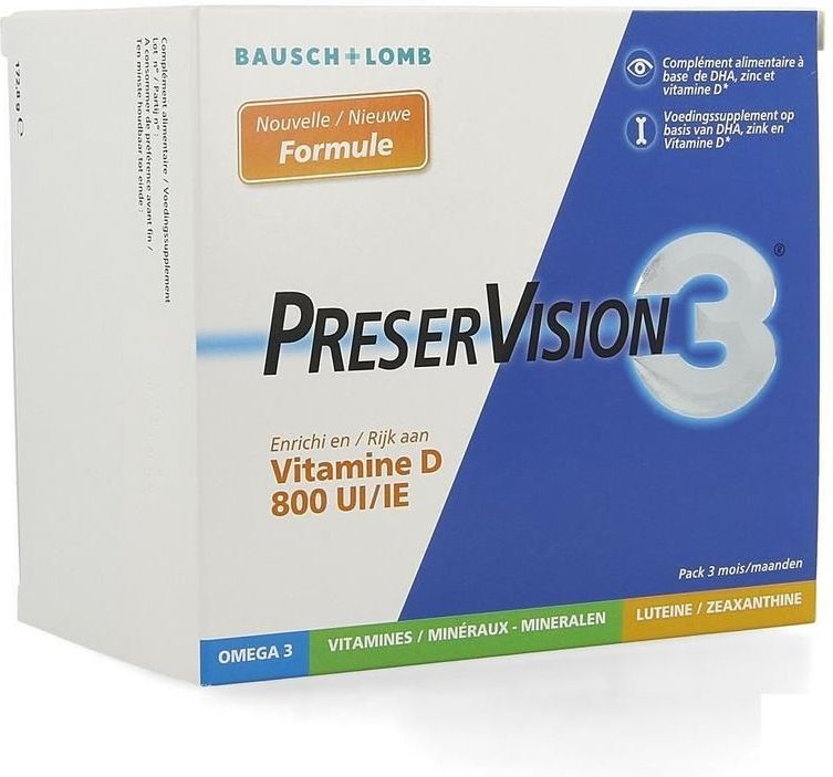 Preservision 3 vitamine D Capsules 180 stuks