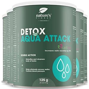 Nature's Finest Detox Aqua Attack | 2-in-1 formule om waterretentie te verminderen en gewicht te verliezen | Verhoogt de waterafvoer met 27% | Bevordert ontgifting en reiniging van het lichaam
