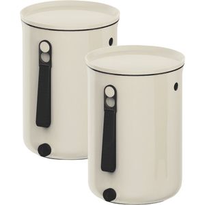 Bokashi Organico 2 - Set van 2 compostbakken wit - Diameter 23.3 - hoogte 32.5CM - 9.6L - 2kg