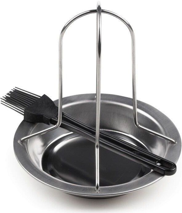 Rosmarino Blacksmith BBQ Kip braadrek - BBQ accessoires - bbq accesoires - Barbecue Gereedschap - Kip op Blik - Can Chicken - geschikt voor oven en grill
