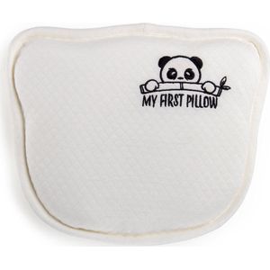 Vitapur Baby Hoofdkussen - Kinder Hoofdkussen - My First Panda Pillow - Kussen tot 1 jaar - Traagschuim Hoofdkussen - 26x23 cm - Wit