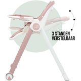 Freeon Kinderstoel Sven DeLuxe - Inklapbare Eetstoel Voor Kinderen - Dusty Pink