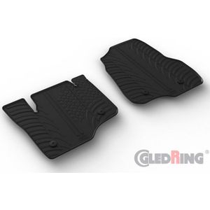Gledring - U001 - Rubbermatten - Voor Ford F-250 - 2017-2022 - T-Design 2-delig met Montageclips