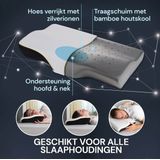 Vitapur - MemoSilver Ionity - Anatomisch Kussen - Bamboe - Wasbare Buitenhoes