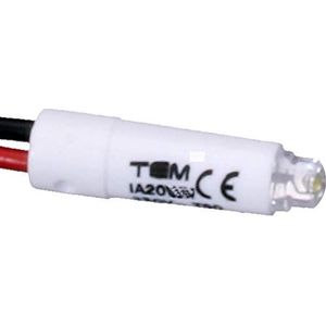 DE inbouw, verlichting, continu licht, 230 V, rood.