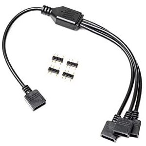 EK Water Blocks compatibele EK-Loop D-RGB Splitterkabel, 3-fach - zwart